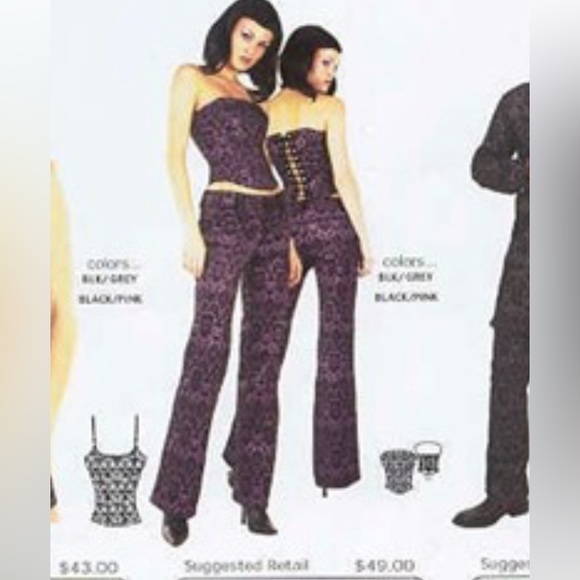 Rare vintage Lip Service Quoth the Raven boot cut pants - Picture 2 of 8